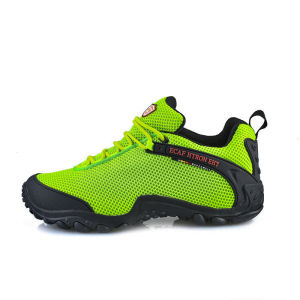 Outdoor Climbing Shoes Mens Top Layer Cowhide Shock Absorption Breathable Honeycomb Mesh Running Sports Hiking Shoes Women