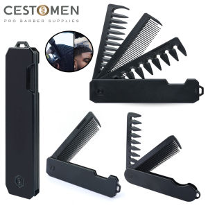 New 1/2/3 in 1 Pocket Folding Combs Plastic Wide Tooth Oil Head Comb Beard Combing Hair Clipper Comb Salon Hair Styling Tools