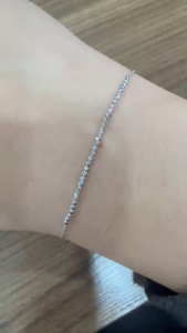 Poh Heng Jewellery 18K Dainty Beaded Bracelet in White Gold