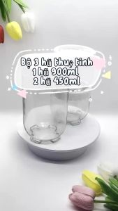Set 3 Hũ Thủy Tinh Cao Cấp (Thuỷ Tinh) - 1 Hũ 950ml 2 Hũ 450ml