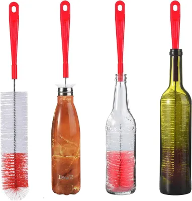 16” Long Bottle Brush Cleaner for Washing Wine/Beer/Sport Well/Thermos/Glass and Long Narrow Neck Sport Bottles