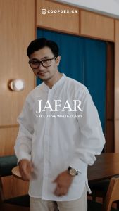 Coop Design - Jafar Koko Polos Basic Kerah Changi Collarless Lengan Panjang Pria