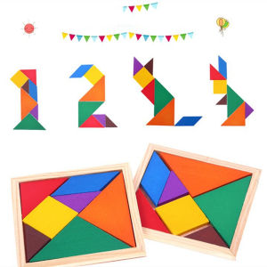 12 Bộ Gỗ Tangram Xếp Hình Đồ Chơi Giáo Dục Cho Trẻ Em Tiệc Mẫu Giáo Giải Trở Lại Trường Tặng Sinh Nhật Ủng Hộ