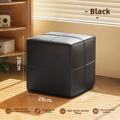Modern Simple Low Stool for Shoes Changing and Living Room Use Child-friendly Soft Padded Ottoman