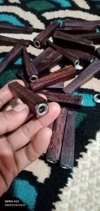 Once Cangklong Pipa Kayu Galih Asem motif Kotak 7cm