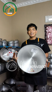 Suprai.ID  Edea Wajan Ceper Jumbo no.20/22 Gagang Kayu