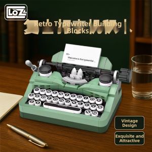Loz | Retro Typewriter Mini Particles Building Blocks Creative Desktop Collectible