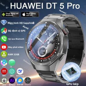 Đồng Hồ Thông Minh HUAWEI GT5 Pro 2025 Mẫu Mới Với Màn Hình Sapphire GPS Dual GPU RAM 32GB Dành Cho Android & iOS - Thiết Bị Theo Dõi Sức Khỏe Giấc Ngủ Nhịp Tim