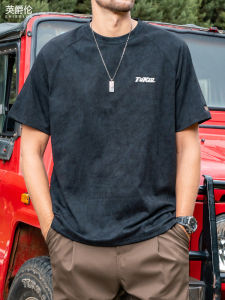 Heavyweight Short Sleeve Tie Dye T-Shirt Mens Summer Fashion Brand American Style Shoulder Insert Half Sleeve Five Inches Sleeve