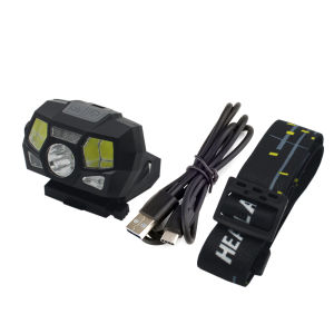 BOOIU Tactical FAST MICH Helmet Light NVG Mounted Signal Lamp Sensor Headlamp USB Charging Waterproof Hunting Fishing Headlight