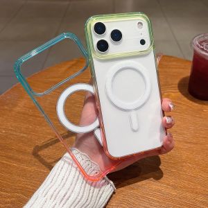 Ốp Mềm Trong Suốt Pha Lê Màu Dần Dần Cho iPhone 17 Pro Max/Air - Vỏ Tương Thích Sạc Không Dây Mag-Safe Chống Va Đập