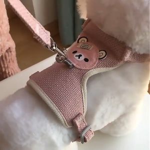 สายจูง ลายหมี สายจูงสูง สายจูงสุนัข สายจูงแมวรัดอก สายจูงแมว สายจูงหมา สายจูงกระต่าย จูงหมา เสื้อจูงแมว ปลอกคอ ยาว 1.2 มม