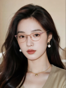 Retro Fashionable Round Frames Myopia Glasses for Women