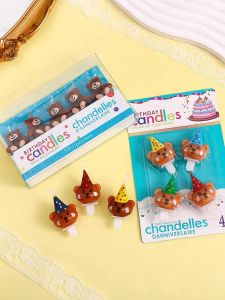 Pink Bear Candle Birthday Cake Decoration Party Hat Fruit Baking Decoration Plugin Cute Bear Dessert Decorative Accessories