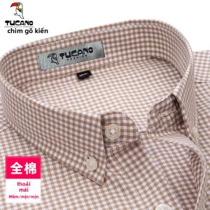 Tucano | Áo Sơ Mi Dài Tay Nam Cotton Nguyên Chất Phong Cách Đơn Giản Doanh Nhân