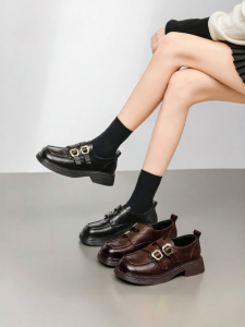 Josiny | Soft Bottom Increased Height Ladies Loafer Shoes Spring/Summer New British Style