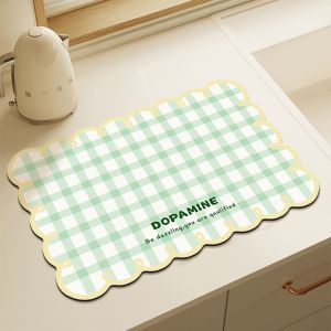 VIKAMA Silica Gel Kitchen Countertop Draining Mat Multi-functional Coffee Machine Mat Table Top Cup Mat Water-proof Mat