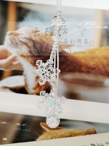 Original Iced Tassel Glittering Snowflake Phone Lanyard: Close to You Melted Ice Deep Space Mobile Phone Chain Accessories