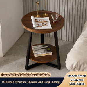 Coffee Table Double-layer Side Table Round Sofa Light Luxury Nordic Modern Creative Coffee Table