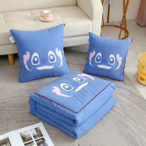 Three-Eyed Monster Pillow Blanket Two-In-One Office Nap Car Headrest Cushion Modern Simple Style Square Cartoon Pattern