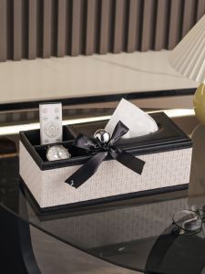 MEIWEISI | Luxury Living Room Paper Towel Holder with Remote Control and Multi-Function Storage
