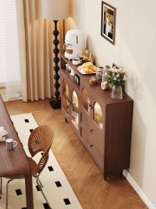 Vintage Style Solid Wood Storage Cabinet Thin Wall Mounted