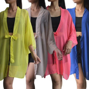 CHIFFON KIMONO Summer Cover Up Summer Attire Beachwear(S M L XL 2XL 3XL 4XL)