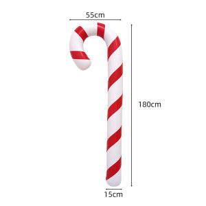 180cm Inflatable Christmas Candy Canes for Xmas Indoor Outdoor Home Decoration Tree Hanging New Year Party Supplies Kids Gift