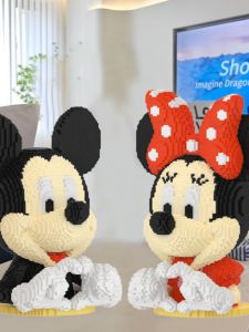 Mickey Mouse Minnie Building Blocks: Disney Educational Assembled Toys Decoration Puzzle Adult Gifts for Boys & Girls