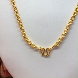 สร้อยคอทองลายห่วงกลม ความยาว 20 นิ้ว ชุบทอง งานสวย ใส่แทนของจริงได้ ใช้ได้ทุกโอกาส ทำจากทองเหลืองชุบทอง สร้อยแฟชั่น