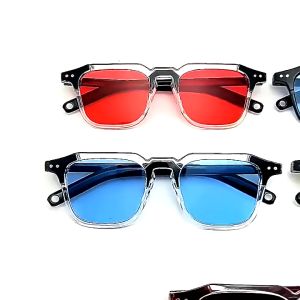 Kacamata Hitam gaya Terbaru Bingkai Persegi Korea Fashion Sunglasses Wanita Dan Pria