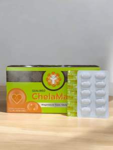 Chela Mag (Chelated Magnesium)แมกนีเซียล 100 มิลลิกรัม(ยกกล่อง 500 เม็ด )
