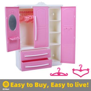 【Fast Shipping】 Fashion Mini Accessories Wardrobe for Barbie Doll Dream House Furniture Family Wardrobe Play Set Doll Accessories Girl Gift Toys Doll-Wardrobe