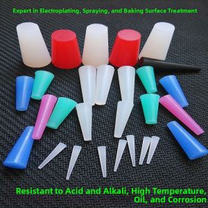 High Temperature Resistant Cone Rubber Plug Zinc Plated Electrolysis Sealing Protection Silicone Plug Mechanical Hardware