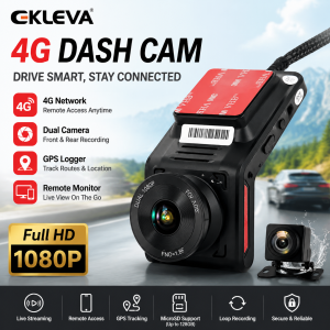 EKLEVA 4G Hidden Dual Dash Cam FHD 1080P WiFi Tracker Live Remote Monitor Loop Video Recording 24H Parking Guard Night Vision