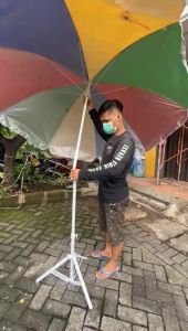 Payung Parasol 52 inch Tahan Angin Hujan Badai rangka Fiber Kuat