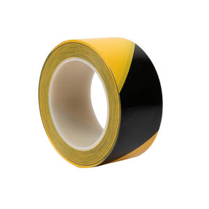 48mm x 15M PVC Caution Adhesive Warning Tape For Floor Pipes Equipment Marking Mark Floors & Watch Your Step Areas For Safety With High-Visibility Anti-Scuff Striped Factory Safety DIY Sticker