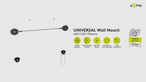 Goobay WH TV EasyMount Universal L (66-147 cm/ 58 Zoll) 63490