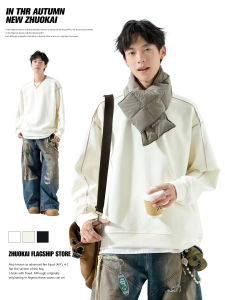 Mens round Neck Sweatshirt Spring Autumn Long Sleeve Loose Fit Comfortable Breathable Polyester Cotton Blend Casual T-Shirt