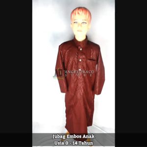 Jubah Gamis Embos Anak Laki Laki Usia 0-14 Tahun