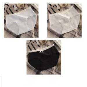 miiow | Antibacterial Pure Cotton Underwear Womens Mid-Waist Triangle Shorts Breathable Seamless Cotton Crotch Youth Summer Fashion