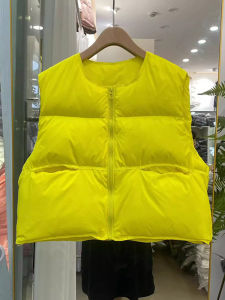 Loose Casual Womens down Cotton Vest Small Pumpkin Style Autumn Winter New Model Bread Clothes Sleeveless Tank Top