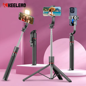 KEELEAD 1717mm Selfie Stick Detachable Phone Stand Wireless Stable Tripod for Iphone Xiaomi Mobile Phones Shooting Portable F15