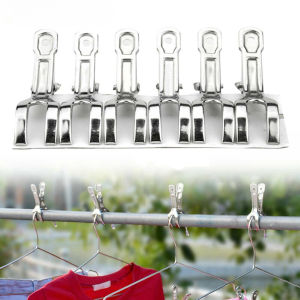 Metal drying rack stainless steel sealing clip windproof clothing large household drying rack pants clip