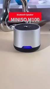MINISO M100 Bluetooth Speaker High-quality sound 8 hours of playtime Clear sound Bluetooth 5.4 Multi-device connectivity 12-month warranty Perfect for hiking the beach and everyday use