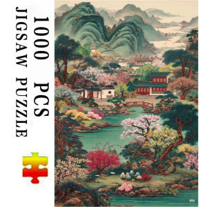Jigsaw Puzzle for Adults 500/1000/1200/2000PCS Retro Chinese Landscape Artwork Mindful Game Stress Relief Decor Gift