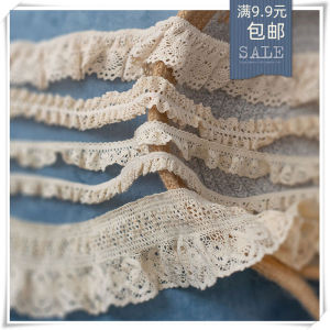 New Elastic Cotton Lace DIY Clothes Skirt Sleeve Edge Hair Accessories Gift Box Pleated Ribbon Fabric Home Sewing Materials