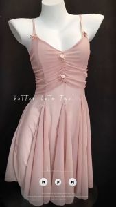 Lust Mall 🌟 Ready Stock 🌟 Women Lingerie Singlet Nightdress Peach & Black Colour