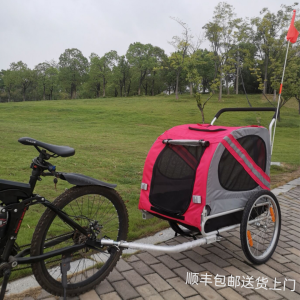 Pet Stroller Aluminum Alloy Bicycle Trailer Pet Mule Cart Cycling Trailer Outdoor Travel Equipment Foldable
