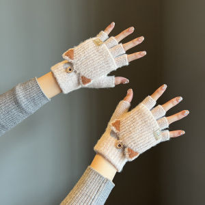 Warm Half-Finger Gloves for Students